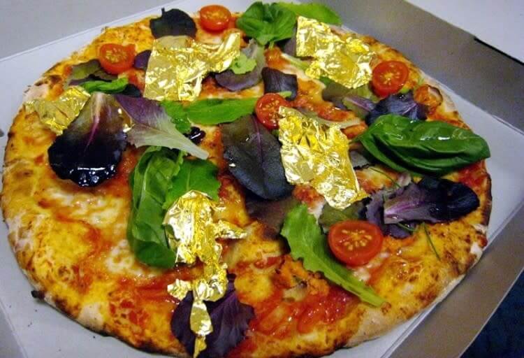 White Truffle And Gold Pizza: $2,420