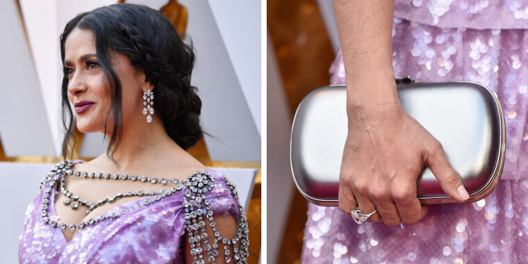 Salma Hayek's $4. 2m Earrings And Ring